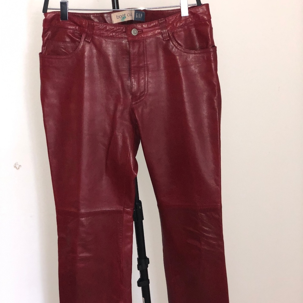 Vintage GAP Red Leather Pants